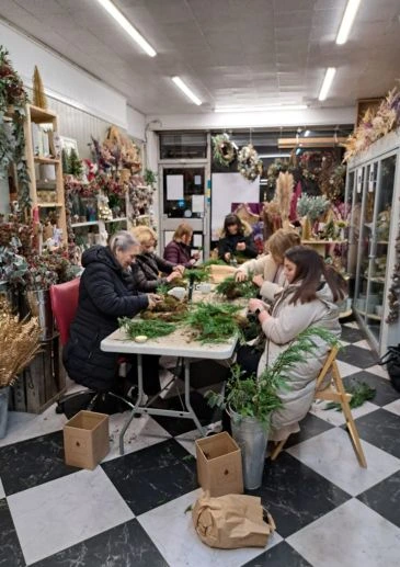 Make a christmas wreath on a wreath workshop in Liverpool. You'll learn how to make a door wreath from scratch